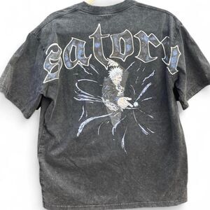 Vintage Wash Jujutsu Kaisen Satoru Gojo Anime Graphic T-Shirt | Small